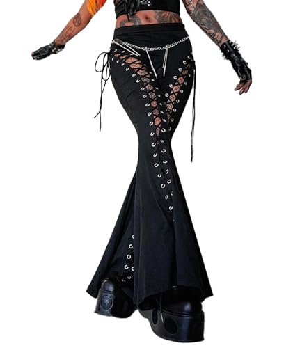 パンツ lgb deer skin lace up bell bottom size26 41uV+VyV5SL.jpg